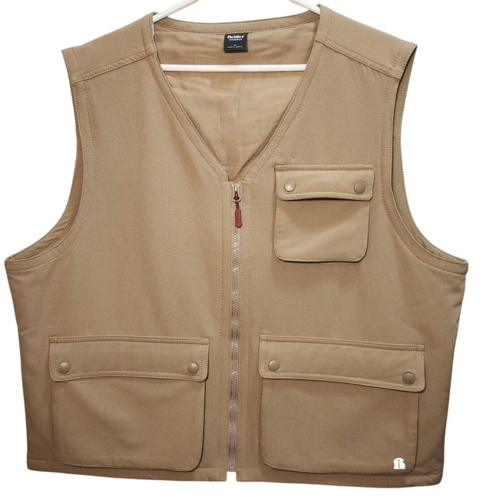 Fielder Bonobos cargo vest mens size XL beige outdoor hiking hunting fishing
